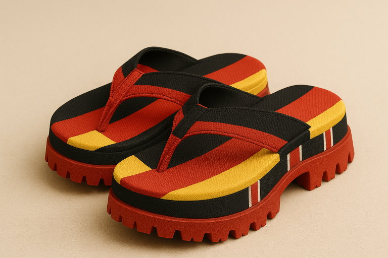 Flipflops Deutschland mit dicker Profilsohle