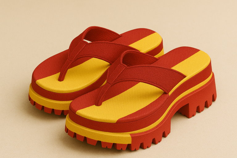 Flipflops Spanien mit dicker Profilsohle